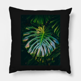 Green Leaves Plant Texture Background Pillow