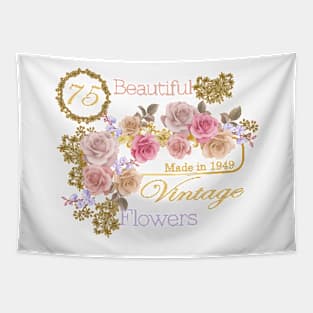 Vintage Roses- A Special 75th Birthday Gift for Her Tapestry