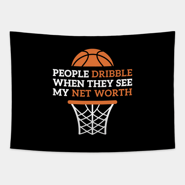 Basketball Fan Funny Quote Sports Pun Tapestry by OldDannyBrown