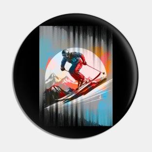 skiing man modern design Pin