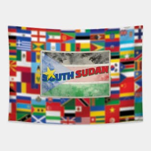 South Sudan Vintage style retro souvenir Tapestry