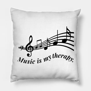 Music is My Therapy Pillow