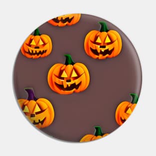 Cute Pumpkin Halloween Scary faces Pin