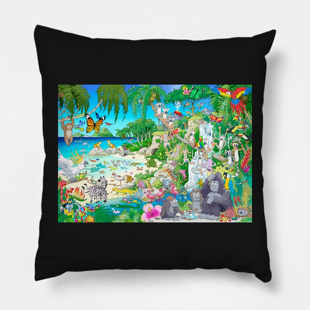 Mermaid Island Pillow by MrChuckles