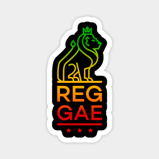 Minimalist Reggae Lion Rasta Colors Reggae Magnet