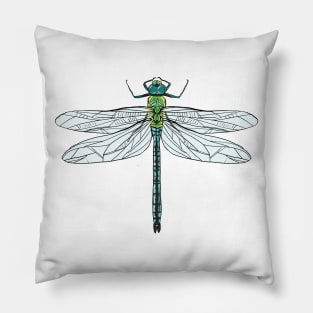 Dragonfly Colored Realistic Pillow