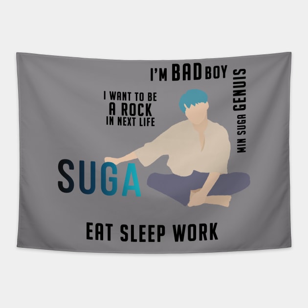 SUGA MINIMALISM Tapestry by starship