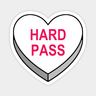 Valentines Candy Heart White Hard Pass Magnet