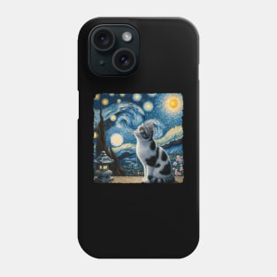 Japanese Bobtail Starry Night Inspired - Artistic Cat Phone Case