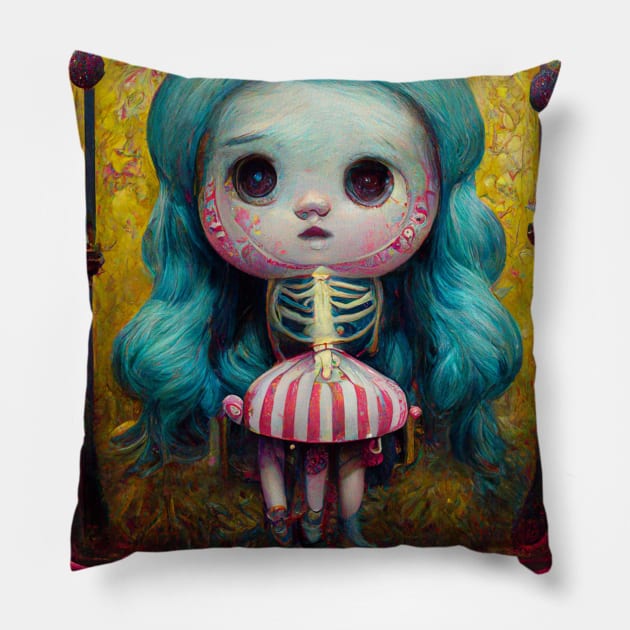 circus dolls #4 Pillow by sallyatejack