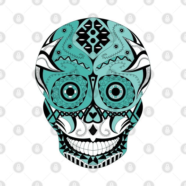 skull mania ecopop tribal mexican art in zephyr calavera by jorge_lebeau