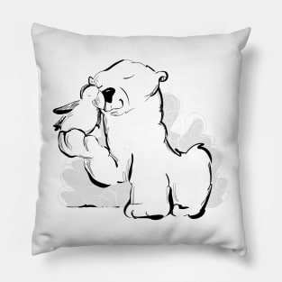 Polar bear hugs Pillow