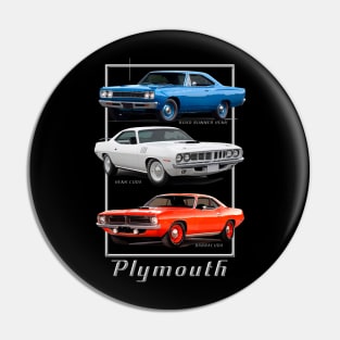 Plymouth American Muscle Car Pin