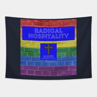 Radical Hospitality Brick Rainbow Tapestry