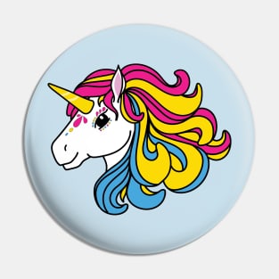 Rainbow Unicorn, Pansexual Pride Pin