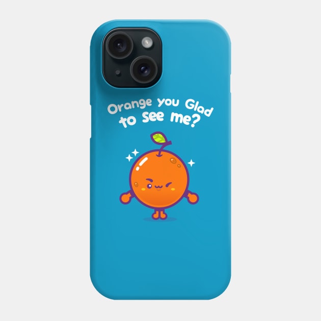 Orange You Glad To See Me? (Mini) Phone Case by arigatodesigns