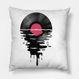 Vinyl Sunset Pillow