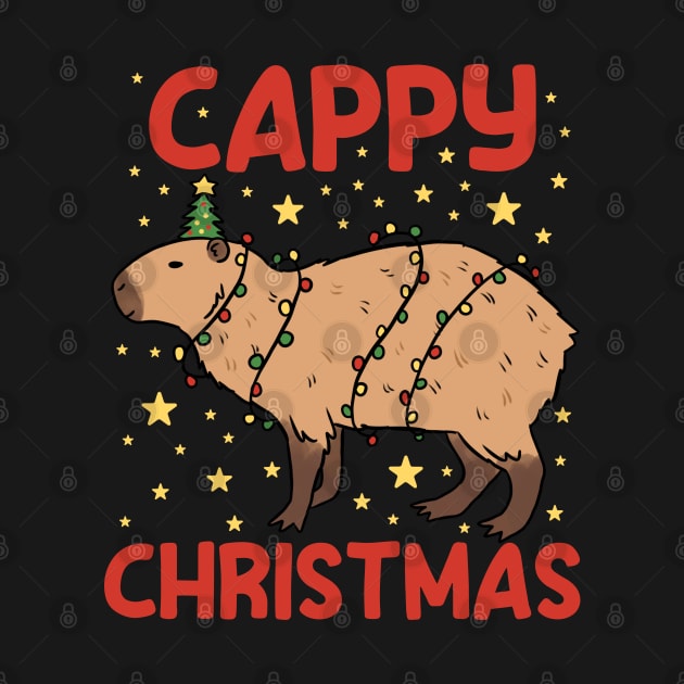 Cappy Christmas a fun capybara Christmas pun by Yarafantasyart