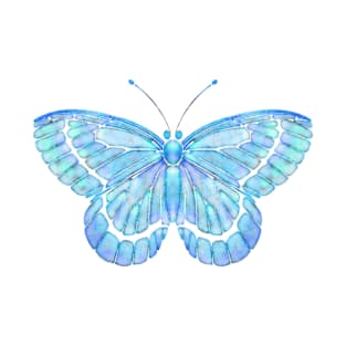 Blue watercolor butterfly T-Shirt