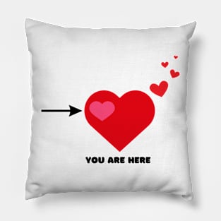 You Are Here - Little Thinking Hearts Pillow