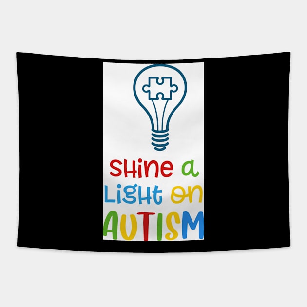 Shine a light on Autism Tapestry by Wanderer Bat