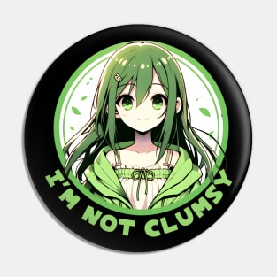 Japanese Anime green girl Pin