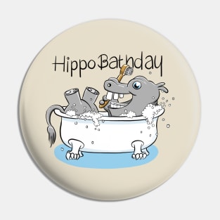 Hippo Bathday Pin