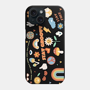 Groovy Hippie 70s style. Retro sryle. Phone Case