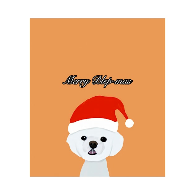 Merry Blepmas Christmas Maltese by GinaaArts