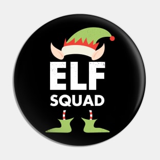Elf Squad Funny Christmas Joke Pin