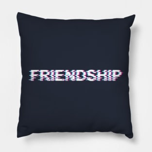 Friendship Glitch Effect Pillow