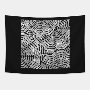 Black n’ White Frills Tapestry