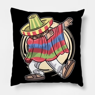 Cinco De Mayo Dabbing Mexican Poncho Pillow