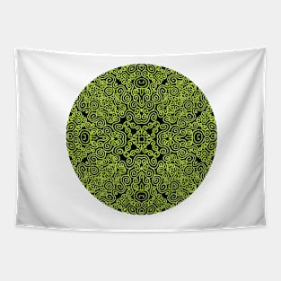 circle of green swirls Tapestry