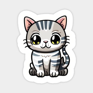 Kawaii Silver British Shorthair Cat Magnet