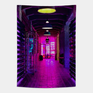 Cyberpunk Candy Street Tapestry