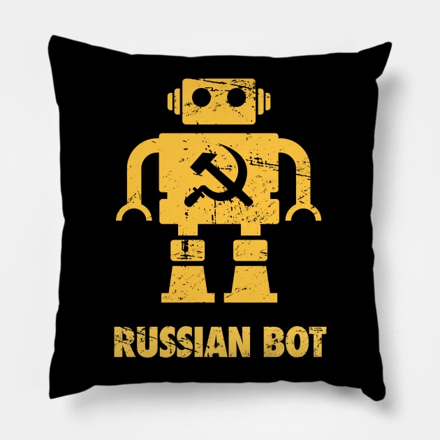 Funny Russian Bot / Internet Troll Pillow by MeatMan