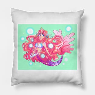 coral mermaid Pillow