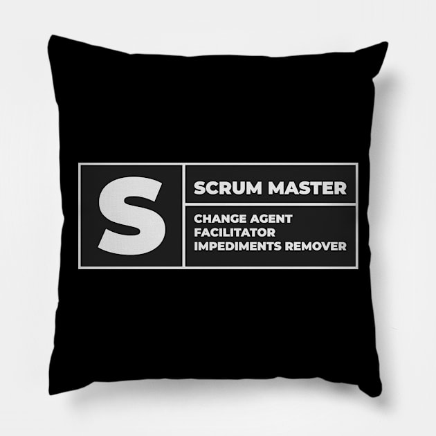 Scrum Master advisory sign Pillow by Salma Satya and Co.