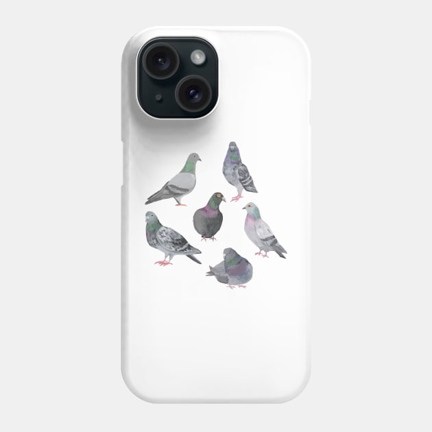 Pigeon Party Phone Case by Das Brooklyn