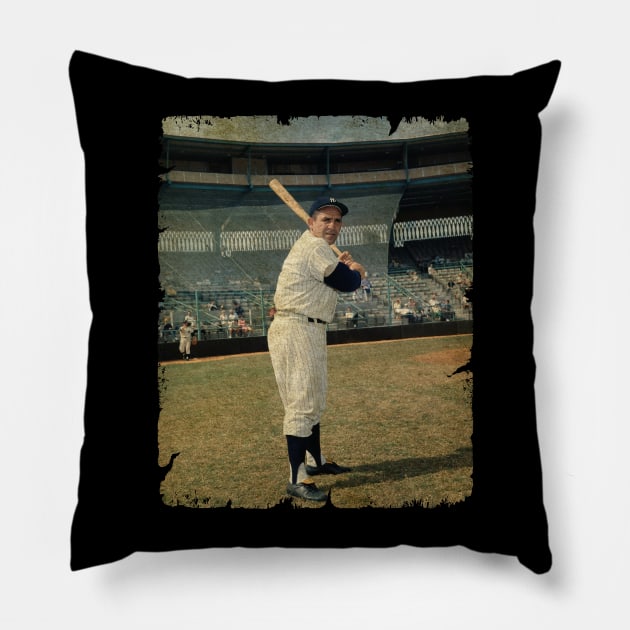 Yogi Berra in New York Yankees Pillow by anjaytenan