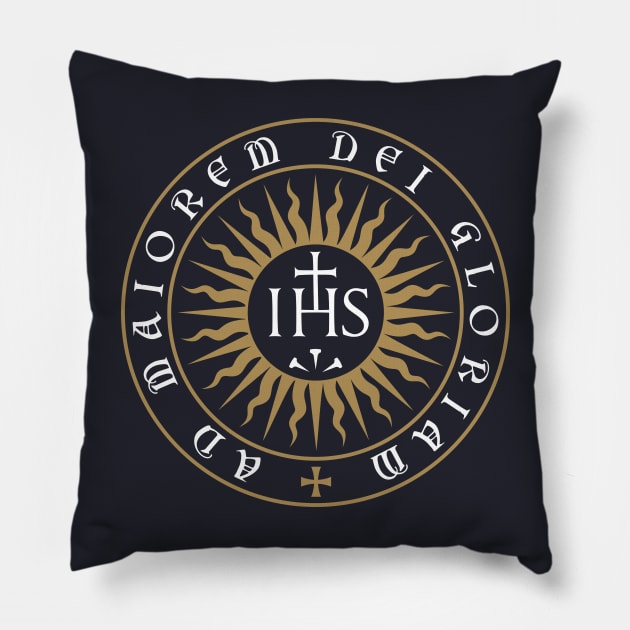 Ignatius of Loyola Society of Jesus Pillow by Beltschazar