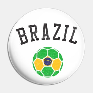 Brazil Soccer Team Heritage Flag Pin