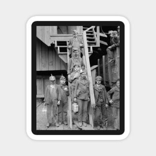 Coal Breaker Boys, 1900. Vintage Photo Magnet