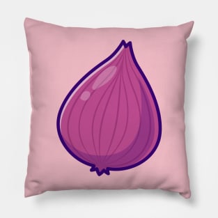 Red Onion Vegetable Cartoon Pillow