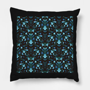 Baroque blue pattern Pillow