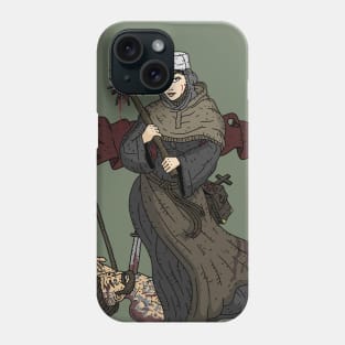 powerful women, dark medieval nun. Phone Case