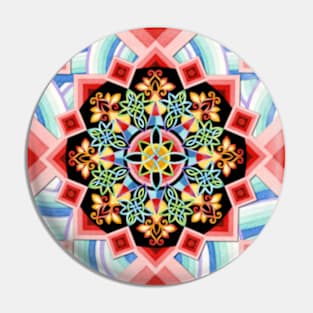 Celtic Mandala Waves Pin