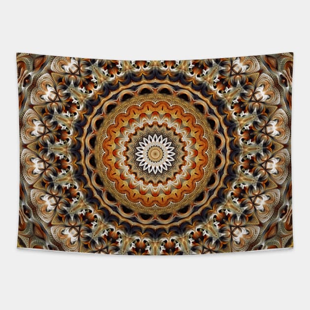 Flower Of Life Mandala (Hickory) Tapestry by MandalaOfLife