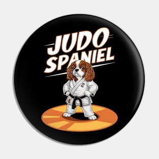 Judo Spaniel: A Karate Dog Champion Design Pin